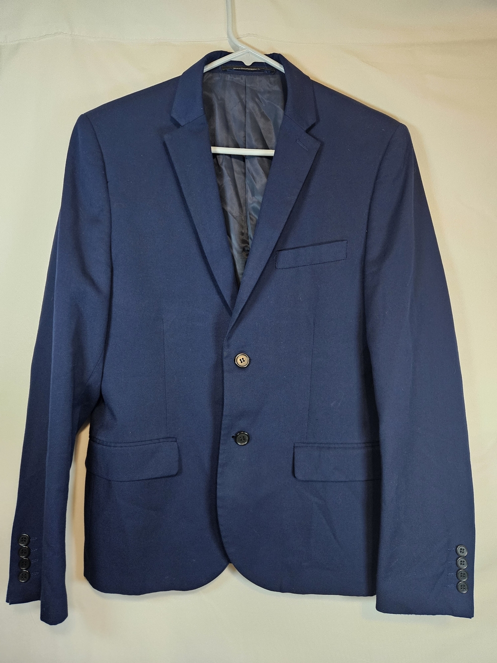 H&M Men's Navy Blazer Two-Button Sport Coat
